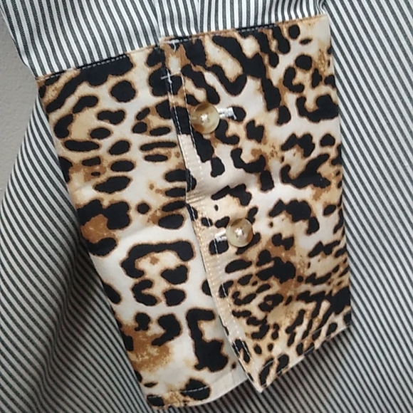 Chico's Striped & Animal-Print Pullover Tunic, Size 0 - Picture 6 of 9